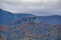 Le Chateau de Montsegur depuis la Croix de Ste Ruffine