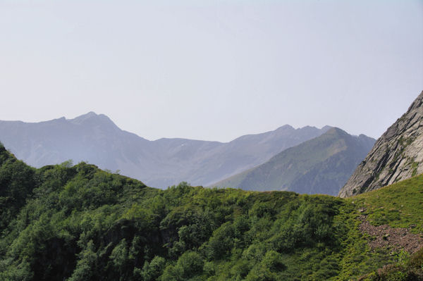 Les Puigs Peric et le Pic de l_Etang de Faury depuis le Col de l_Egue