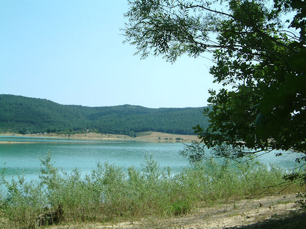 Le Lac Montbel depuis la fort de Lran