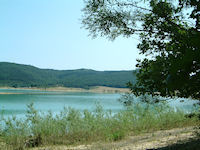 Le Lac Montbel depuis la fort de Lran