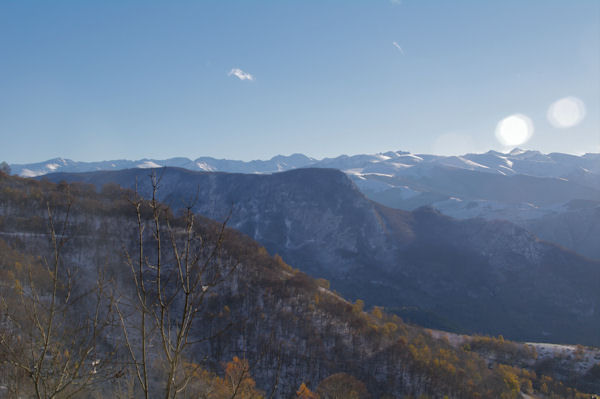 Les Pyrnes Arigeoises depuis Les Brougues