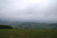 La valle deu Salat dans la brume depuis le Tuc de Montcalibert