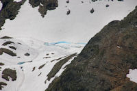 L'Etang de Canalbonne encore gele depuis le Pic du Montcalm