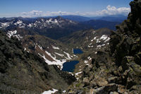 Les estanys d'Estats et de Sottlo en montant au Pic Verdaguer