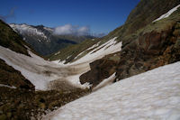 Le neve au fond du vallon d'Estats