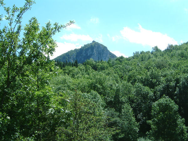 Vue du Chteau de Montsgur depuis Pchiquelle