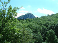 Vue du Chteau de Montsgur depuis Pchiquelle