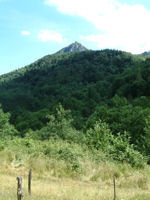 Vue du chteau de Montsgur depuis La Passette