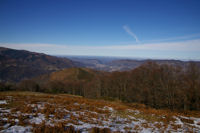 Au fond, Foix depuis la route forestire de Font Frde