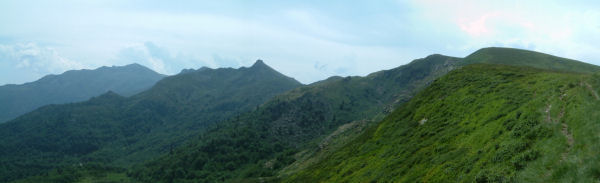 Panoramique Sud-Est depuis le col d'Aygue Torte