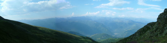 Panoramique au Sud du col de la Cadene