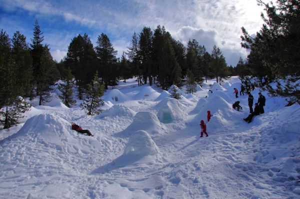 Atelier igloo  la station du Plateau de Beille