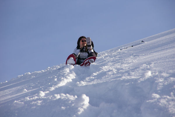 Camille sur les pentes de la piste de Rgalcia