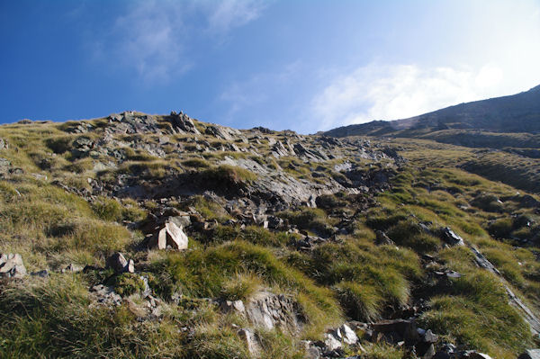 La rude monte vers le Col de Faustin