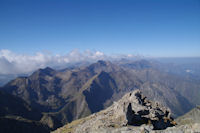 Depuis le sommet du Mont Valier, vue Ouest