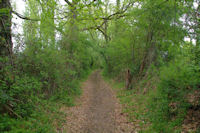 Le sentier aprs la D4, route de Samatan