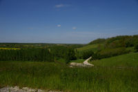 Vue sur la valle de la Gimone depuis le barrage