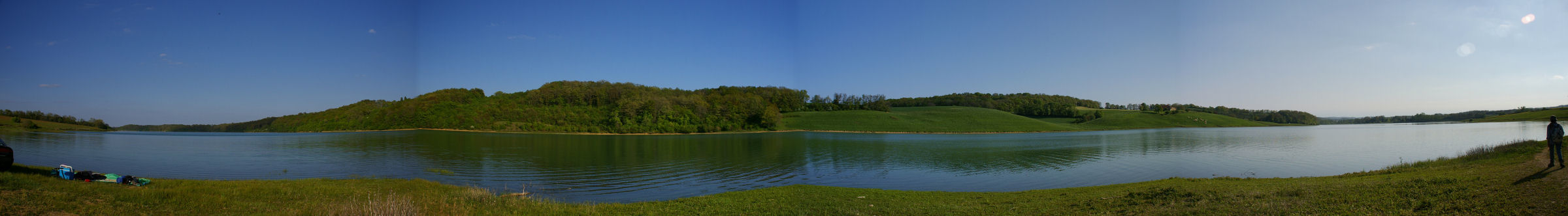 Panoramique du lac de la Gimone sous Cazeneuve