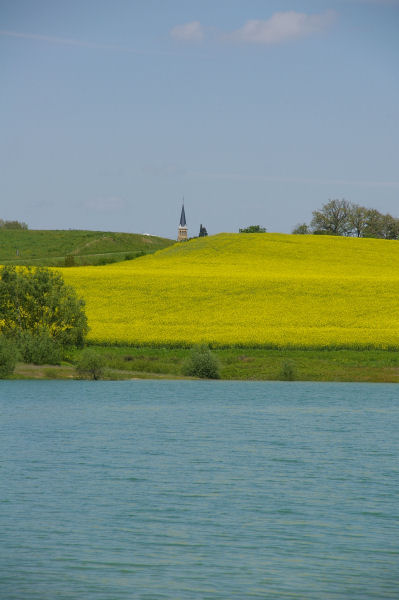 Le clocher de l'glise de Lalanne-Arqu