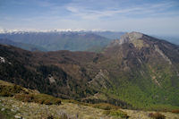 La Valle du Job,  droite, le Pic Saillant et le Pic du Gar depuis les crtes du Sommet de Pique Poque