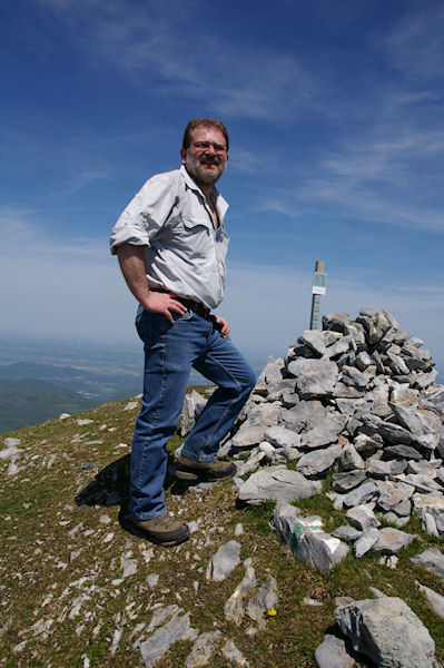 Frdric sur le cairn terminal du Sommet de Pique Poque