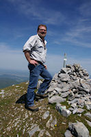 Frederic sur le cairn terminal du Sommet de Pique Poque