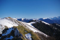 Le Cap de Salires et plus loin, le Mont Valier depuis le Cap de la Pique de Plas