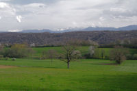 Point de vue sur les Pyrnes depuis Les Closes