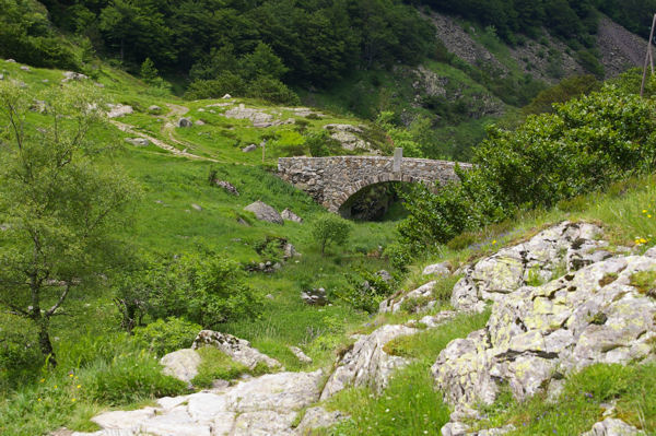 Joli petit pont avant d'arriver au lac d'Oo