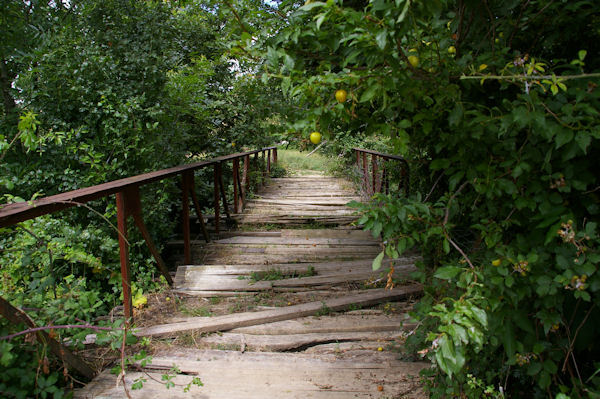 Le pont sur la Saune entre Rival et Salsas