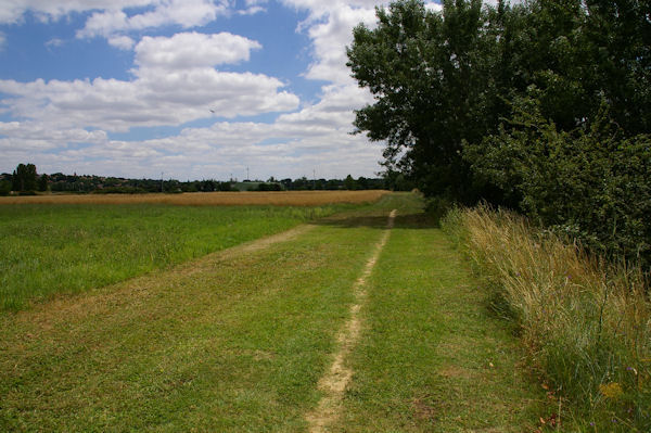 Le chemin au bord de l_Hers, prs du Club de Tenis de Balma