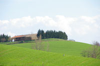 La ferme Armeni depuis la D25  l'extrmit sud du plan d'eau de la Tsauque