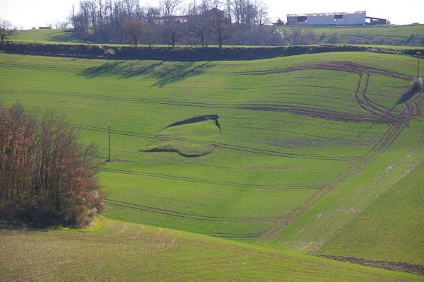 Glissement de terrain au dessus du ruisseau du Harot
