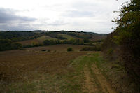 La valle du ruisseau de Saverette depuis La Tourasse