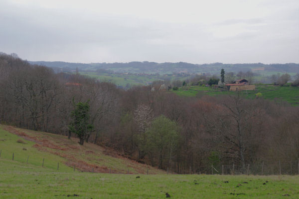 La Nenc depuis La Serre, derrire, la valle de la Save