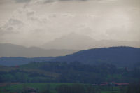 Le Mont Aigu dans les brumes