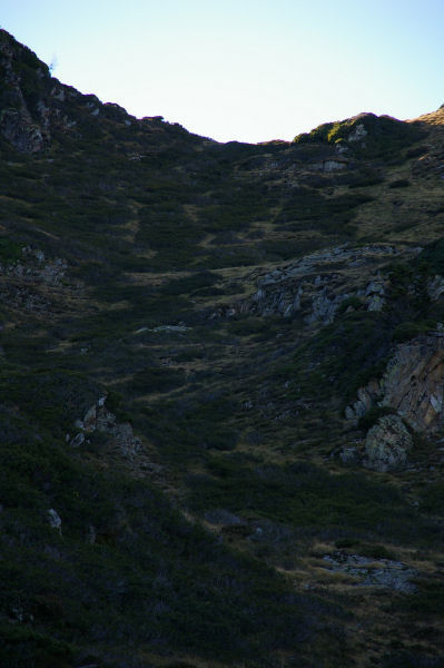 La descente vers le lac de Bareille