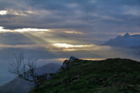 Lever de soleil depuis la crete Est du Soum d'Andorre