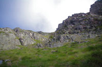 La coulee empruntee pour rejoindre le sommet du Pic de l'Arcoeche
