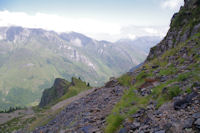 Le pierrier evite sous le Col de Paloumere