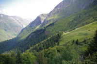 Le sentier au dessus de la Sapiniere de Laubere