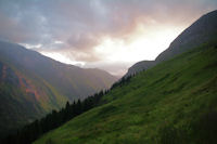 La valle du Tech au petit matin depuis Sayette