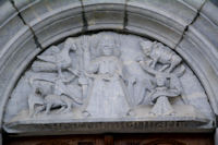 Le fronton de l_glise d_Arrens