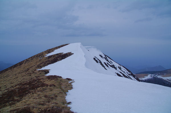 La crte Sud enneige du Pic de Mont Aspet depuis la cote 1831