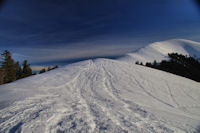 La crte menant au Pic de Mont Aspet