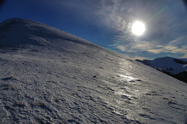 Les pentes geles du Pic de Mont Aspet