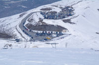 Le parking suprieur de la station de Hautacam