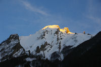 Le Pic du Midi d_Arrens clair des dernier rayon du soleil