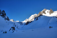 Au centre le Col d'Ausseilla