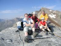 Le petit Alexendre & Bernard & Jacques et Fred au pic d'Estaragne